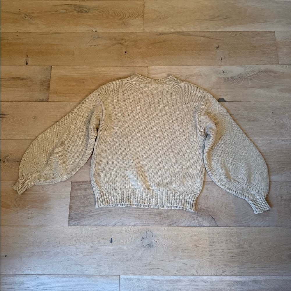 Princess Polly Harmony Balloon Sleeve Knit Sweater Beige / Size S/M - Picture 8 of 8